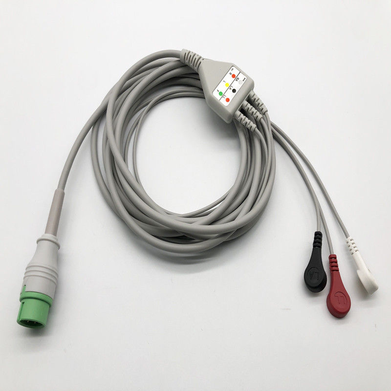Comen 3 Lead 12 Pin EKG STAR8000E STAR8000F STAR8000H için EKG kablosunu doğrudan bağlar