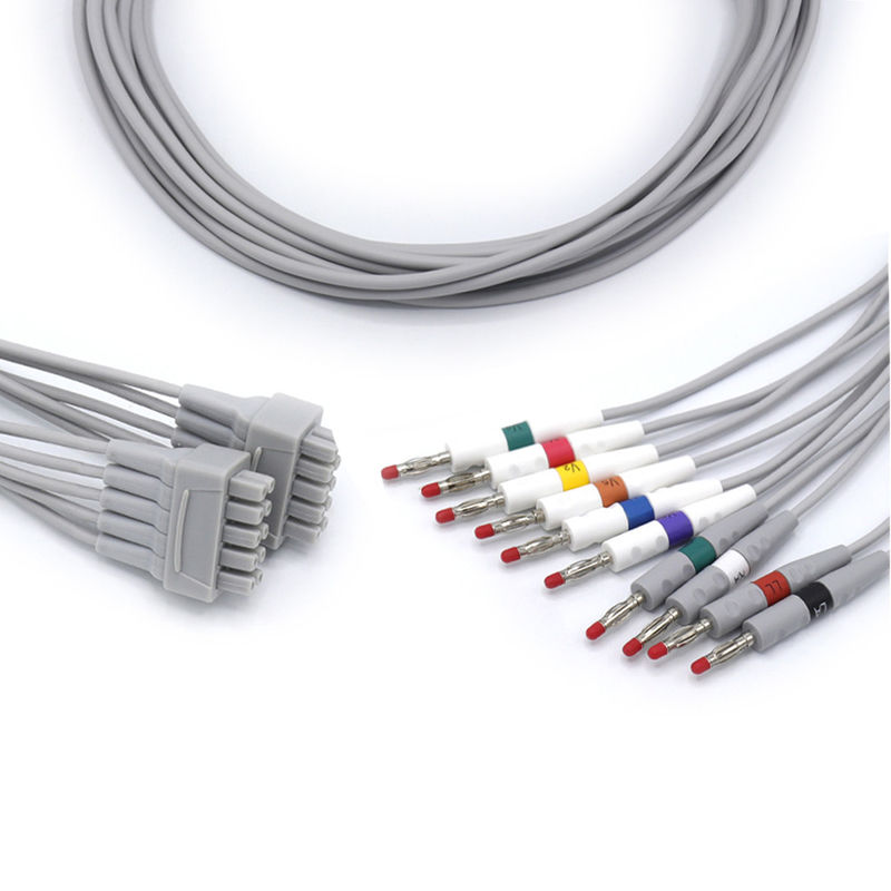 GE Marquette EKG Kablosu 10 Leads Gri Renk Uygun Sabit