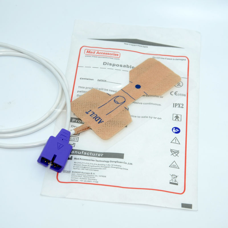 Nellcor Tek kullanımlık Spo2 Sensör Yetişkin Sondu N-550/N-560/N-595/N-600/N-600x/N-65 ile uyumlu