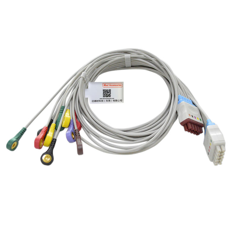 GE Marquette EKG Kablosu 10 Leads Gri Renk Uygun Sabit