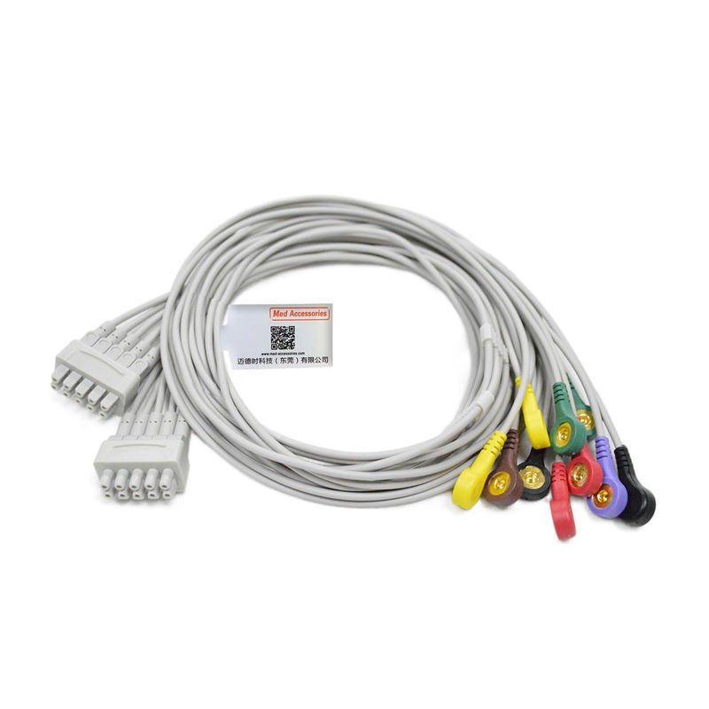 GE Marquette EKG Kablosu 10 Leads Gri Renk Uygun Sabit