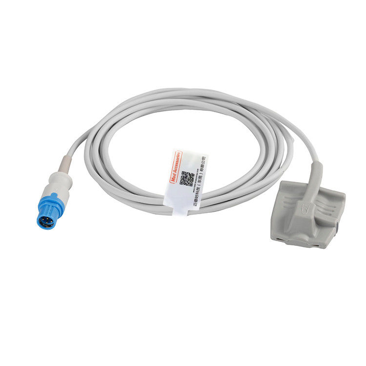 Çoklu Tekrar Kullanılabilir Spo2 Sensör Drager 7 Pin TPU Malzemesi Gri Renk