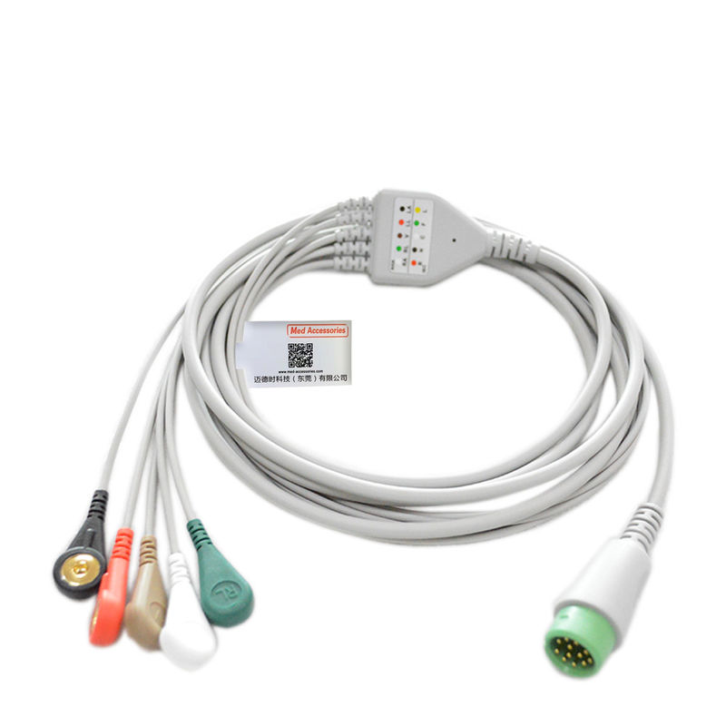 Comen 3 Lead 12 Pin EKG STAR8000E STAR8000F STAR8000H için EKG kablosunu doğrudan bağlar