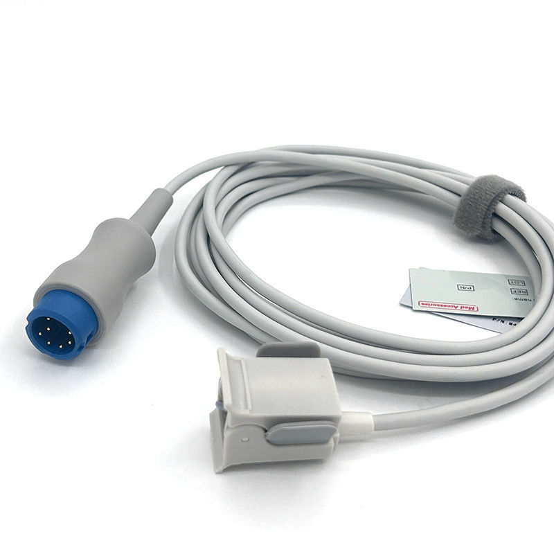 Çocuk parmağı TPU Gri Spo2 Sensör Kablosu Tüm Hasta Tipleri için Tek Paket Mindray Sertifikalı