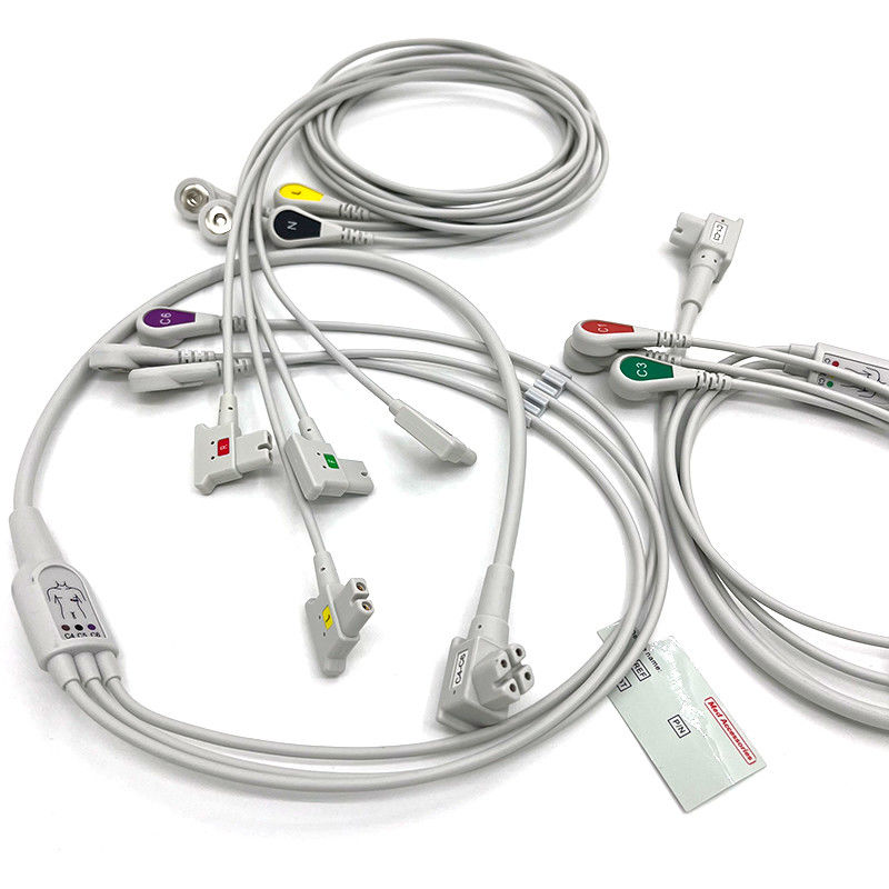 PH 10lead TC30 LEAD WIRES EKG Monitor Kablo Gri Renk Lateks Serbest Çok fonksiyonlu