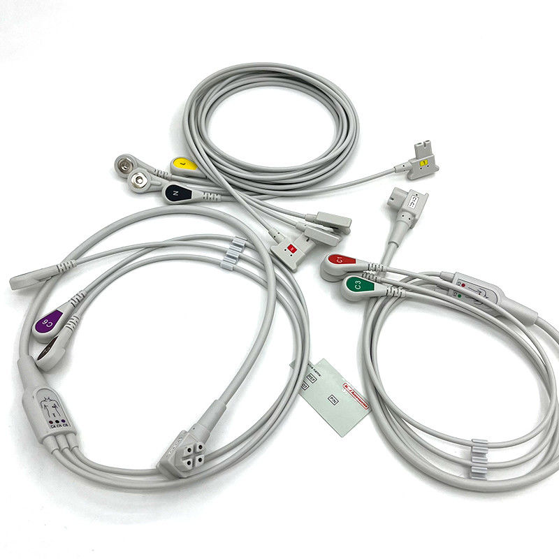 PH 10lead TC30 LEAD WIRES EKG Monitor Kablo Gri Renk Lateks Serbest Çok fonksiyonlu