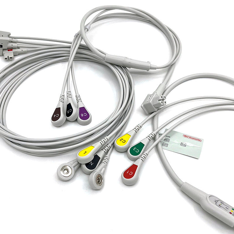 PH 10lead TC30 LEAD WIRES EKG Monitor Kablo Gri Renk Lateks Serbest Çok fonksiyonlu