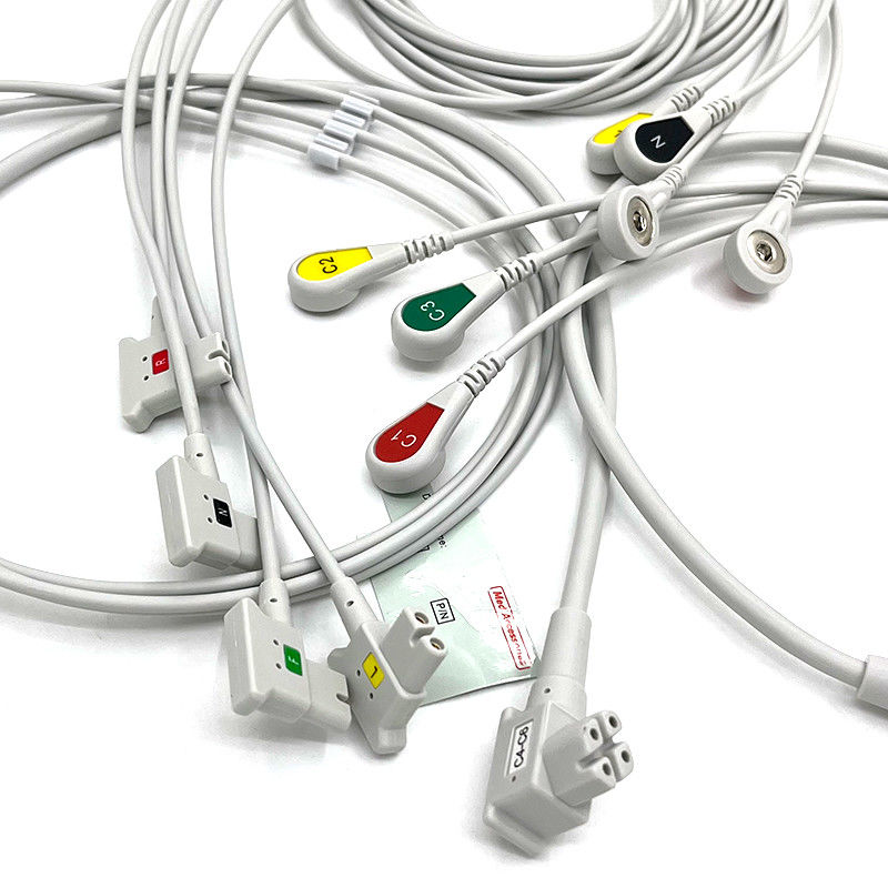 PH 10lead TC30 LEAD WIRES EKG Monitor Kablo Gri Renk Lateks Serbest Çok fonksiyonlu