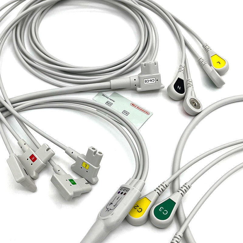 PH 10lead TC30 LEAD WIRES EKG Monitor Kablo Gri Renk Lateks Serbest Çok fonksiyonlu