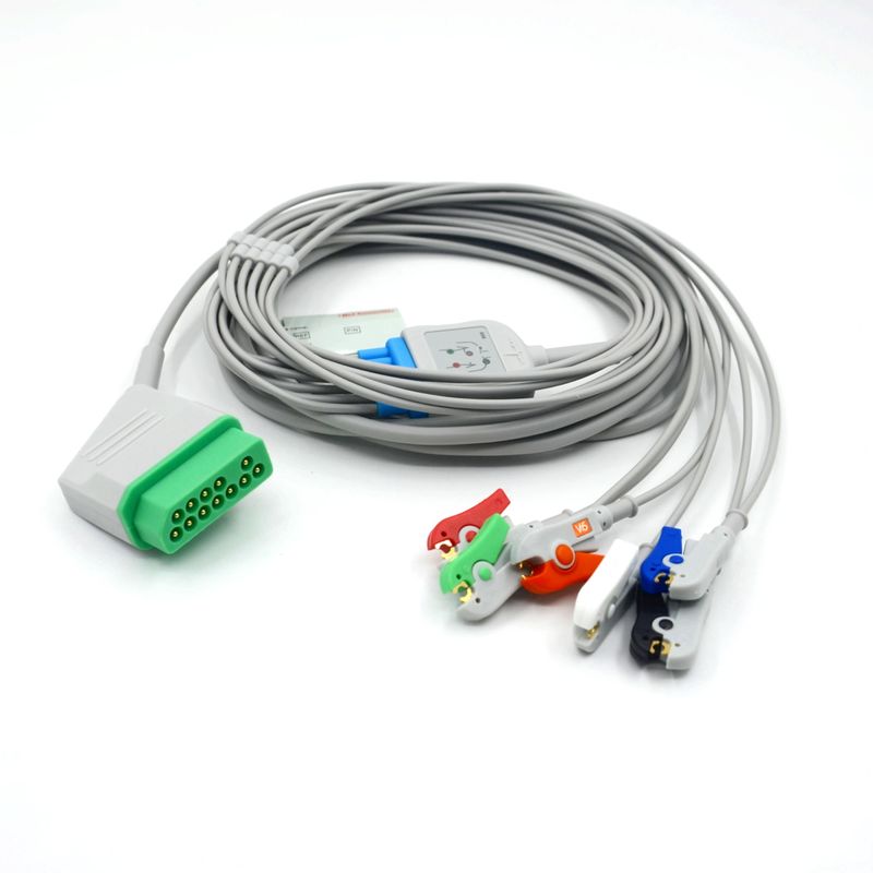 Uyumlu Nihon Kohden 12 Pin 6 Leads EKG Monitor Kablosu Tıbbi Aksesuarlar İçin