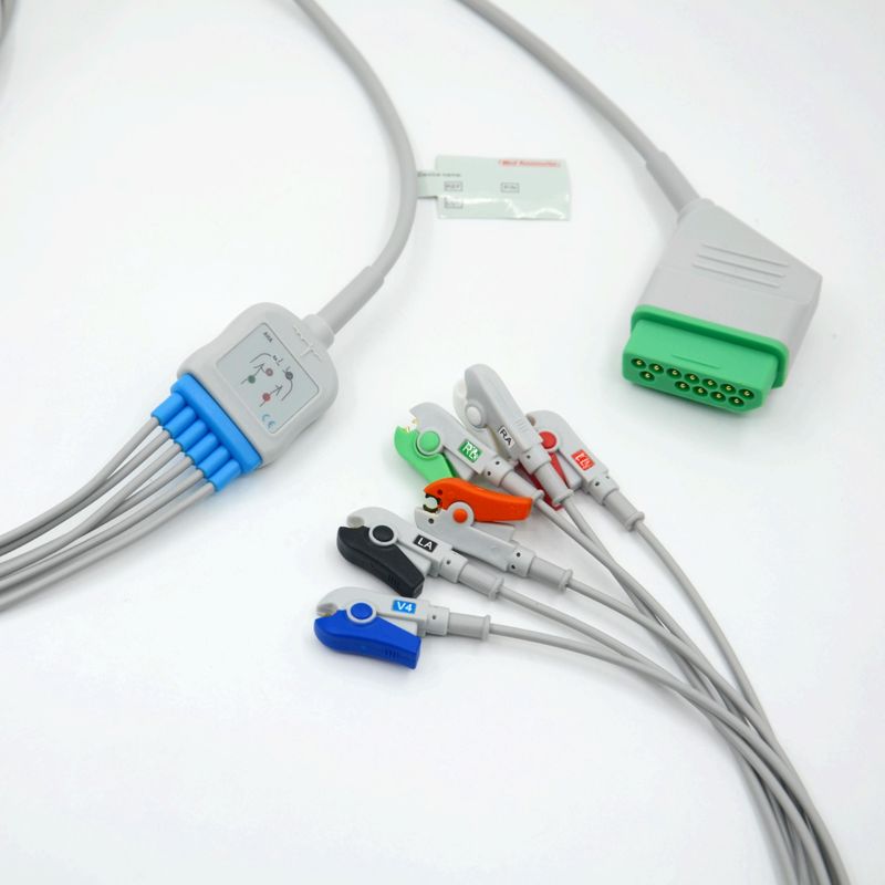 Uyumlu Nihon Kohden 12 Pin 6 Leads EKG Monitor Kablosu Tıbbi Aksesuarlar İçin