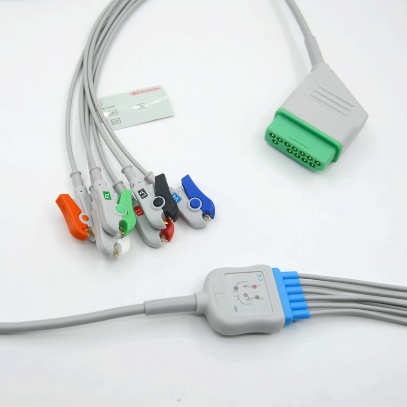 Uyumlu Nihon Kohden 12 Pin 6 Leads EKG Monitor Kablosu Tıbbi Aksesuarlar İçin