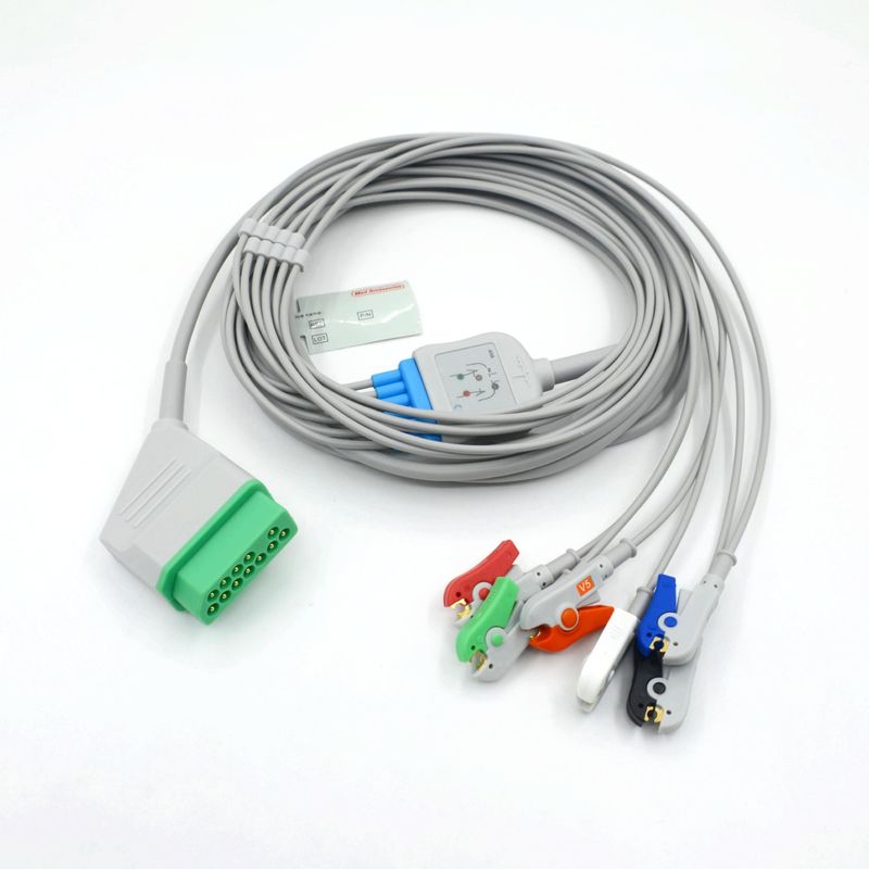 Uyumlu Nihon Kohden 12 Pin 6 Leads EKG Monitor Kablosu Tıbbi Aksesuarlar İçin