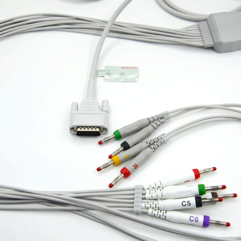 Uyumlu Nihon Kohden 10 Led EKG Kablosu Hasta Monitörü Aksesuarı