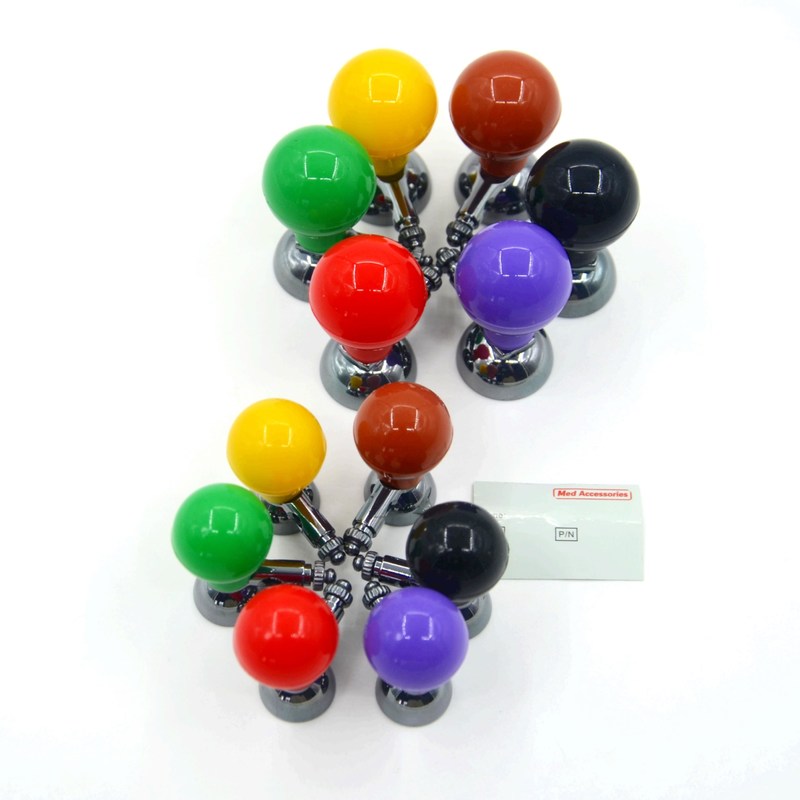 ISO13485 Yetişkin Pediatrik EKG Elektrot Emme Topu Döşeli Çok Renkli Evrensel 6 adet/kutusu