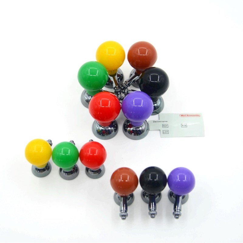 ISO13485 Yetişkin Pediatrik EKG Elektrot Emme Topu Döşeli Çok Renkli Evrensel 6 adet/kutusu