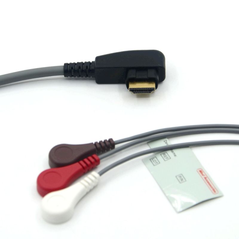 Tıbbi Profesyonel Üretim DMS EKG Kablo Holter Probe 3Leads Snap AHA/IEC için DMS300