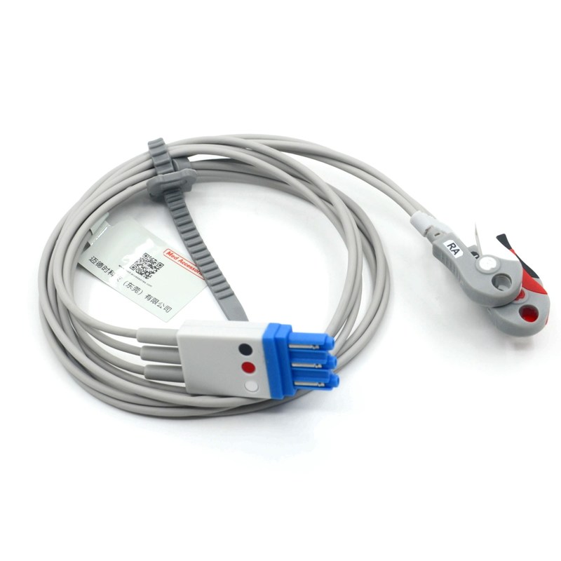 Uyumlu Philips 3-uçlu EKG Kablo Uçları, Tutucu Uçlu AHA Renk CE&ISO13485