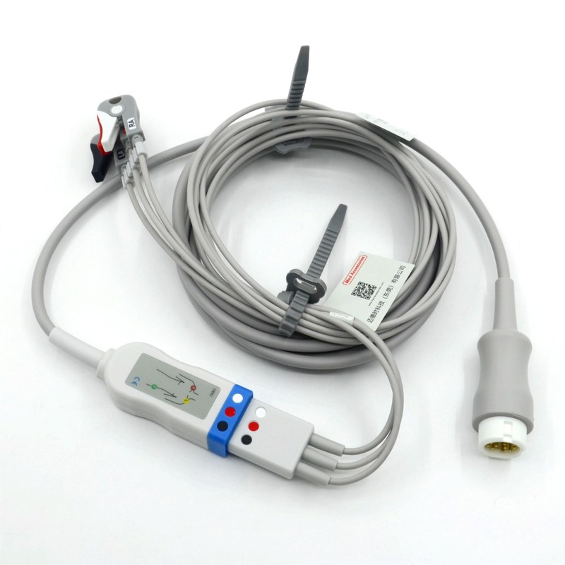 Uyumlu Philips 3-uçlu EKG Kablo Uçları, Tutucu Uçlu AHA Renk CE&ISO13485