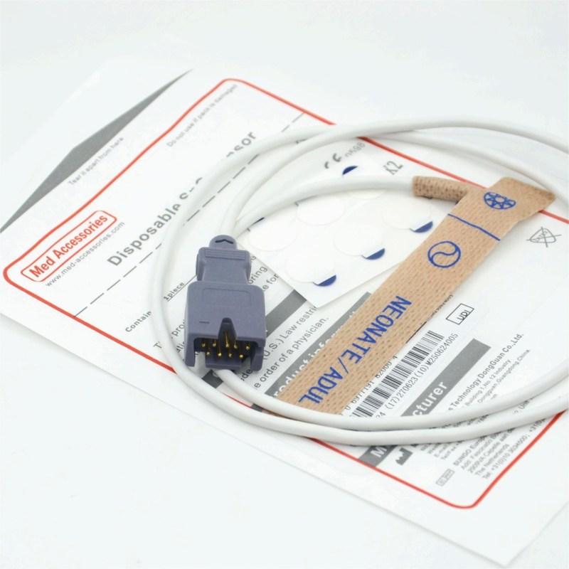 Tıbbi Aksesuarlar Tedarikçisi Uyumlu Masim 2329 Yeni Doğan/Yetişkin 9pin Tek kullanımlık SpO2 Sensörü