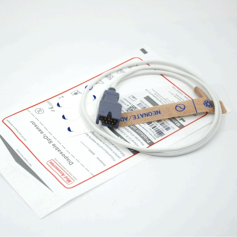 Tıbbi Aksesuarlar Tedarikçisi Uyumlu Masim 2329 Yeni Doğan/Yetişkin 9pin Tek kullanımlık SpO2 Sensörü