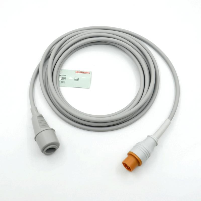 Tıbbi Monitör Aksesuarı Pratik Gri Renk Uyumlu Fukuda To Edward Çok Fonksiyonlu IBP Kablosu