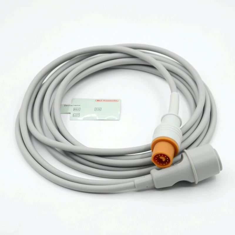 Tıbbi Monitör Aksesuarı Pratik Gri Renk Uyumlu Fukuda To Edward Çok Fonksiyonlu IBP Kablosu