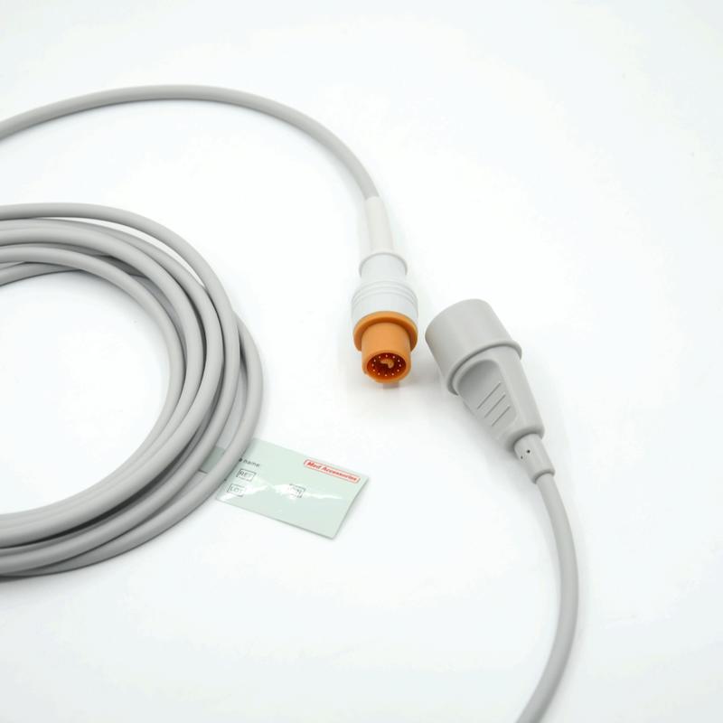 Tıbbi Monitör Aksesuarı Pratik Gri Renk Uyumlu Fukuda To Edward Çok Fonksiyonlu IBP Kablosu