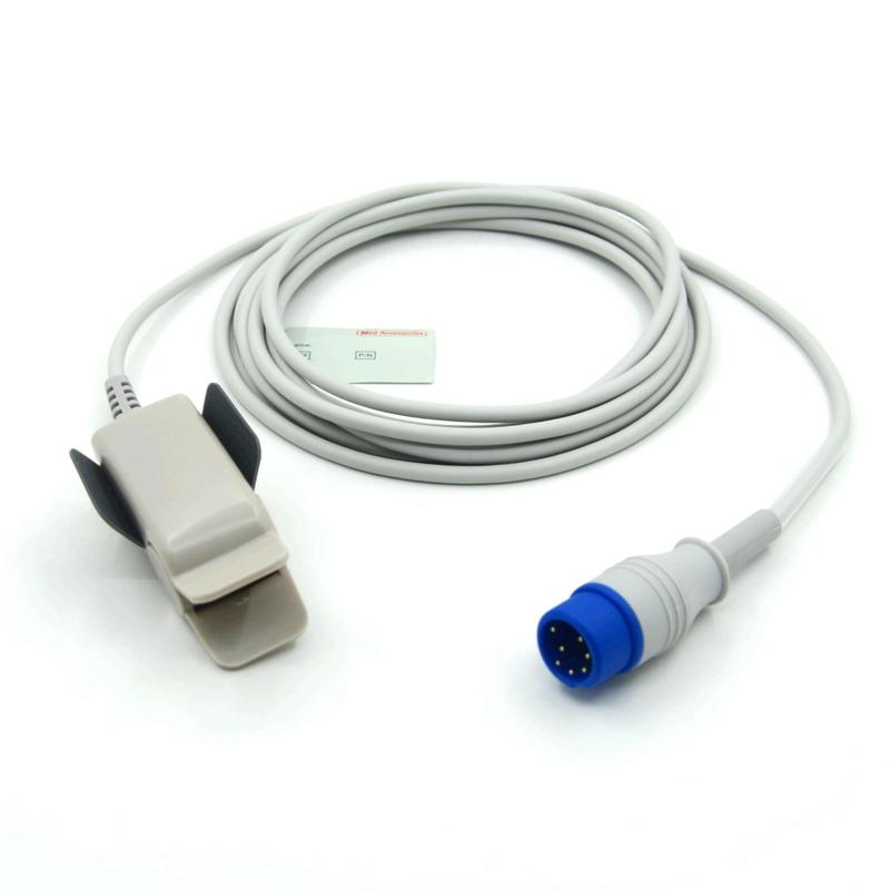 Uyumlu Zoll M2 Yeniden Kullanılabilir Yetişkin Klipsi Üretici Monitör Aksesuarları SpO2 Sensörü