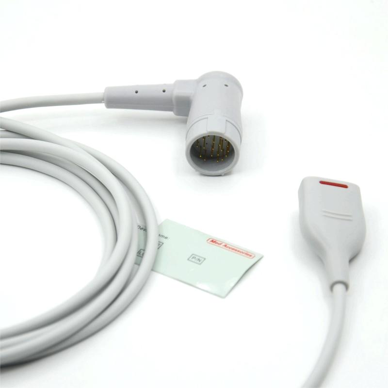 Tıbbi Aksesuar Philips ile M SpO2 Adaptör Kablosu uyumlu TPU Spo2 Uzantı Kablosu